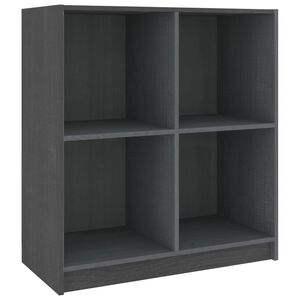 vidaXL Storage Cabinet | Grey | Solid pinewood | Medium | Storage Cabinet