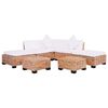 vidaXL Sofa Set 18 Pieces Natural Rattan