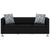 vidaXL Sofa 3-Seater Artificial Leather Black