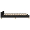 vidaXL Bed Frame without Mattress Black 137x187 cm Double Fabric