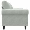 vidaXL 3-Seater Sofa Light Grey 180 cm Velvet
