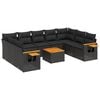 vidaXL Patio Sofa Set 7-Seaters Black
