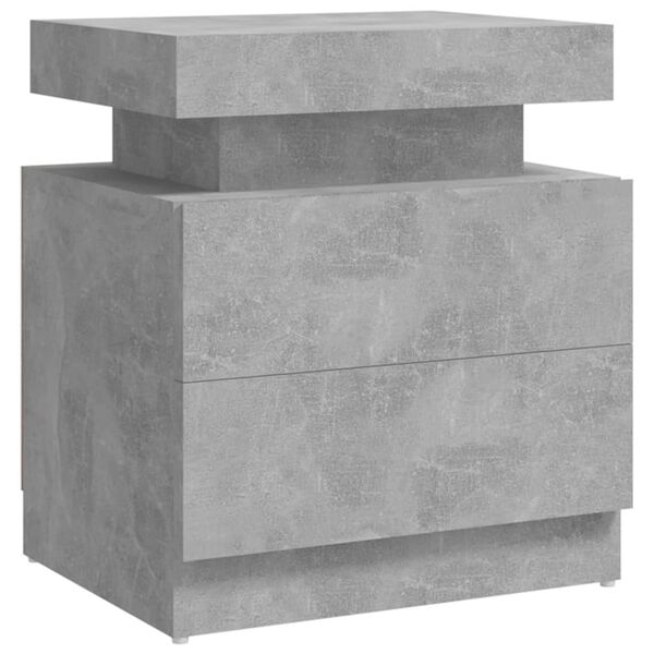 vidaXL Bedside Cabinet Concrete Grey 45x35x52 cm Engineered Wood