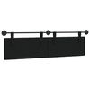 vidaXL Hanging Headboard Wall-mounted Black 190 x 55 x 7 cm Velvet