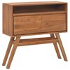 vidaXL Console Table 80x30x80 cm Solid Teak Wood