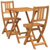 vidaXL Bistro Set 3 pcs Brown Solid acacia wood