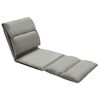 vidaXL Folding Floor Chair Dark Grey Microfibre
