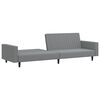 vidaXL 2-Seater Sofa Bed Light Grey Velvet