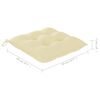 vidaXL Garden Chairs 2 pcs with Cream White Cushions Solid Teak Wood