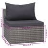 vidaXL 8 Piece Garden Lounge Set with Cushions Poly Rattan Grey