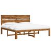 vidaXL Double Bed Frame with Headboard ROSTOCK Natural 180 x 200 cm