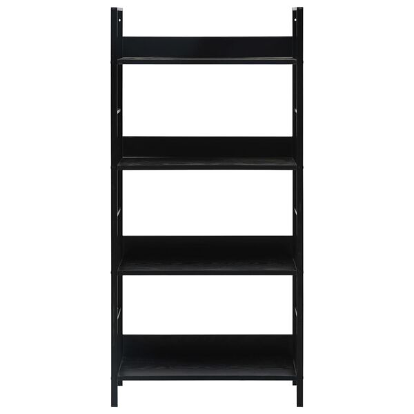 vidaXL 4-Layer Book Shelf Black 60x27.6x124.5 cm Engineered Wood