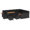 vidaXL Garden Sofa Set 13 pcs Black Poly Rattan