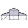 vidaXL Chicken Coop with Runs and Nest Box Aluminium