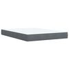 vidaXL Box Spring Bed with Mattress Dark Grey Double Velvet
