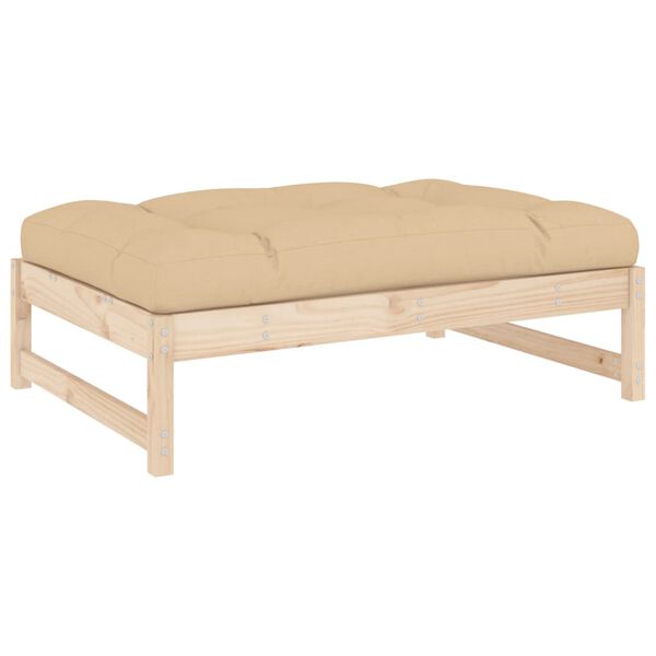 vidaXL Garden Footstool 120x80 cm Solid Wood Pine