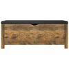 vidaXL Storage Box with Cushion Smoked Oak 105x40x45 cm