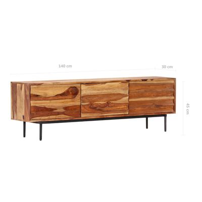vidaXL TV Cabinet 140x30x45 cm Solid Sheesham Wood