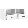 vidaXL TV Cabinet High Gloss White 100x35x40 cm Engineered Wood