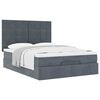 vidaXL Ottoman Bed with Mattresses Dark Grey Double Velvet