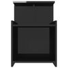 vidaXL Bed Cabinet High Gloss Black 40x35x60 cm Engineered Wood