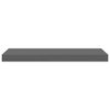 vidaXL Floating Wall Shelves 2 pcs High Gloss Grey 60x23.5x3.8 cm MDF