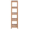 vidaXL 4-Tier Bathroom Storage Rack Solid Teak 42x42x165 cm