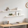 vidaXL Wall Shelves 2 pcs High Gloss White 100x9x3 cm