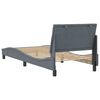 vidaXL Bed Frame without Mattress "Hanko" Dark Grey 90x190 cm Velvet