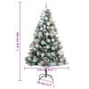 vidaXL Artificial Hinged Christmas Tree 300 LEDs 180 cm