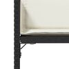 vidaXL Garden Chairs with Cushions 4 pcs Black Poly Rattan