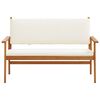 vidaXL Garden Bench with Cushion Cream White Solid Acacia Wood