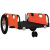 vidaXL Bike Trailer Orange Oxford Fabric and Iron