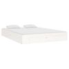 vidaXL Bed Frame without Mattress White Solid Wood 135x190 cm Double Double