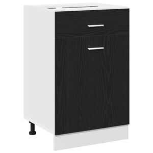 vidaXL Hanging Cabinet Black Oak 50 x 46 x 81.5 cm Engineered Wood