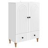 vidaXL Sideboard with Drawer White 66 x 34.5 x 95 cm Engineered Wood