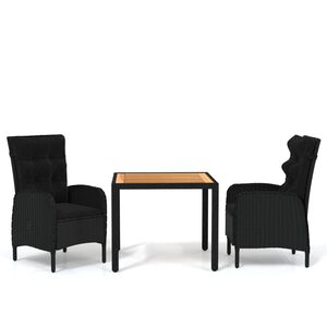 vidaXL Garden Dining Set | Black