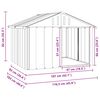 vidaXL Dog House Grey 116.5x103x81.5 cm Galvanised Steel