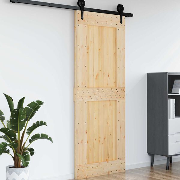 vidaXL Door NARVIK Natural 85 x 210 cm Solid Pine Wood