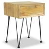 vidaXL Bedside Cabinet 40x30x50 cm Solid Teak