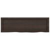 vidaXL Bathroom Countertop Dark Brown 100x30x(2-4) cm Treated Solid Wood