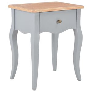vidaXL Nightstand | Grey and Brown | Solid pine wood and MDF | 40x30x50 cm