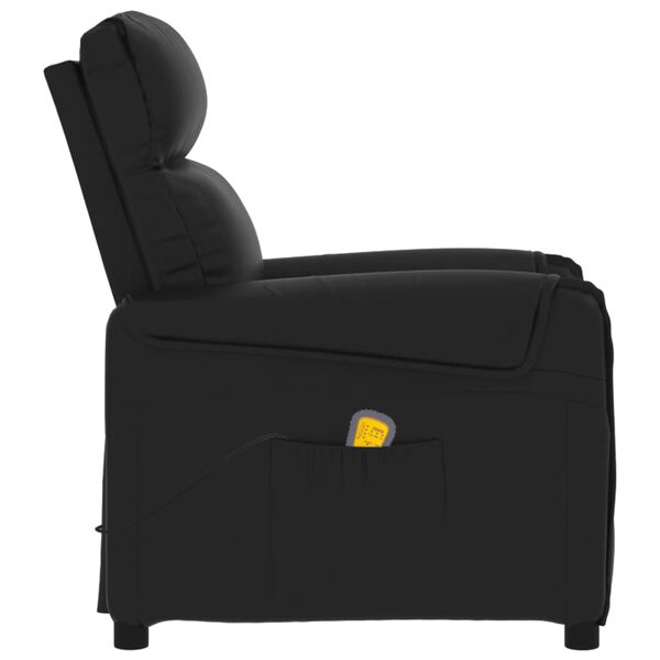 vidaXL Massage Chair Black Faux Leather