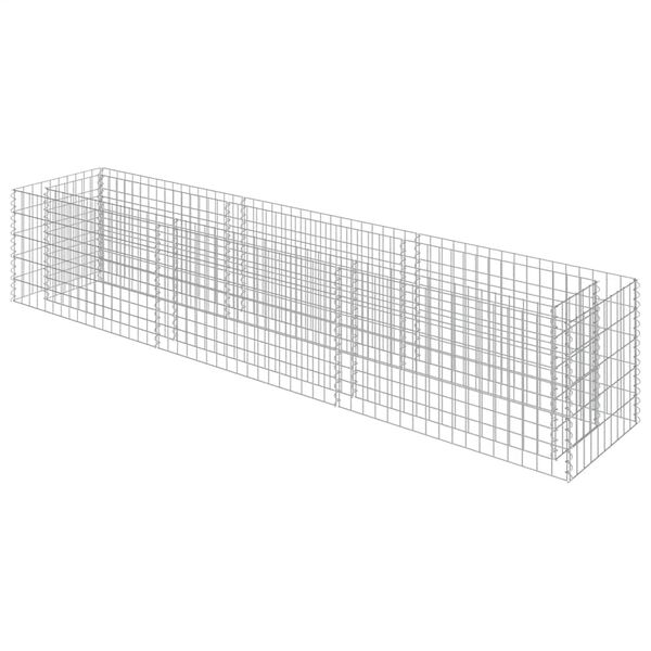 vidaXL Gabion Raised Bed Galvanised Steel 270x50x50 cm