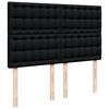vidaXL Ottoman Bed with Mattress Black Double Fabric