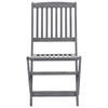 vidaXL Folding Outdoor Chairs 4 pcs with Cushions Solid Acacia Wood