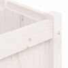 vidaXL Garden Planters 2 pcs White Solid Wood Pine