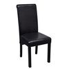 vidaXL Dining Chairs 4 pcs Black Faux Leather