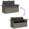 vidaXL Garden Sofa Set with Cushion 9 pcs Black Poly rattan