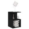 vidaXL Bedside Cabinet Black 35x35x55 cm Engineered Wood
